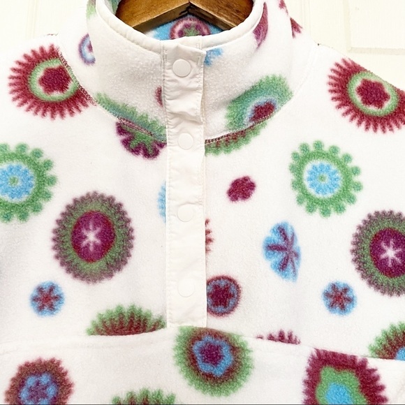 L.L. Bean T Snap Pullover Circle Patterned Sweater Jacket - Picture 4 of 8